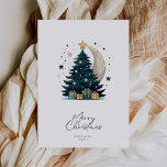 Christmas Tree Stars The Moon Holiday Card<br><div class="desc">Christmas Tree Stars The Moon Holiday Card</div>