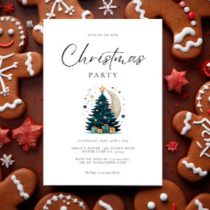 Christmas Tree Stars The Moon Invitation