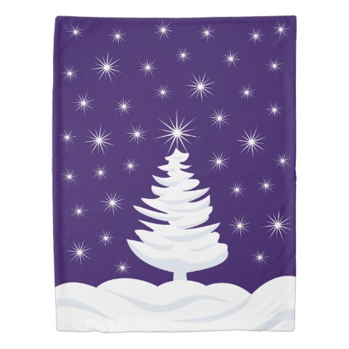 Christmas Tree  Stars Twin Size Duvet Cover