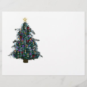 Christmas Tree Stationary Letterhead