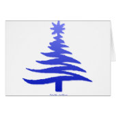 Christmas Tree Stencil Cobalt Blue (Front Horizontal)