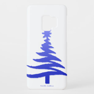 Christmas Tree Stencil Cobalt Blue Case-Mate Samsung Galaxy S9 Case