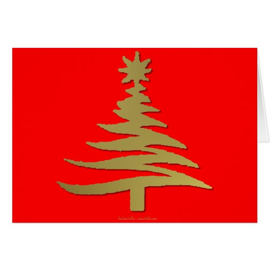 Christmas Tree Stencil Gold (Front Horizontal)