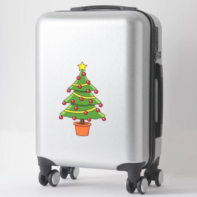 Christmas Tree Sticker (Suitcase)