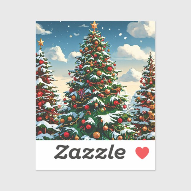 Christmas tree sticker (Sheet)