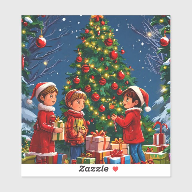 Christmas tree sticker (Sheet)