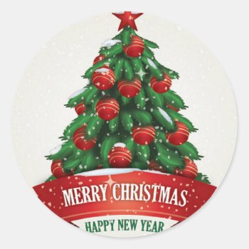 Christmas Tree Sticker by Rasazzle at Zazzle
