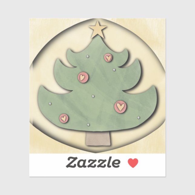 Christmas tree sticker (Sheet)