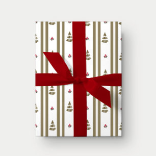 Christmas Tree Stripe Holiday Gift Wrapping Papere Wrapping Paper