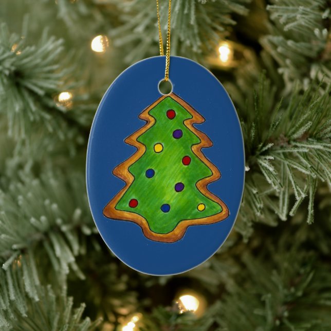 Christmas Tree Sugar Cookie Holiday Baking Ceramic Ornament (Tree)