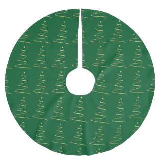 Christmas Tree Swirl Brushed Polyester Tree Skirt