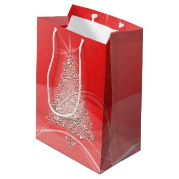Christmas Tree Swirl Effect Medium Gift Bag by Fanattic at Zazzle