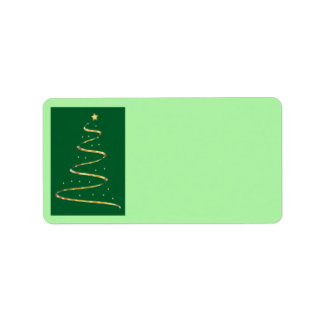 Christmas Tree Swirl Label
