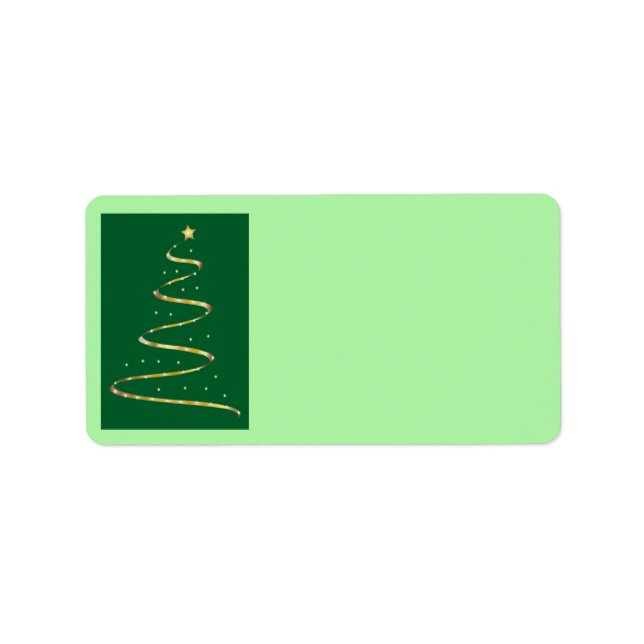 Christmas Tree Swirl Label (Front)