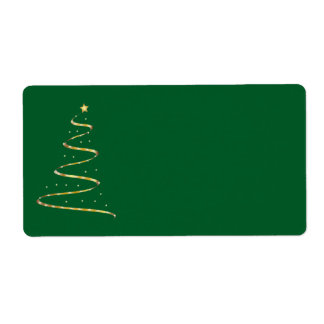 Christmas Tree Swirl Label