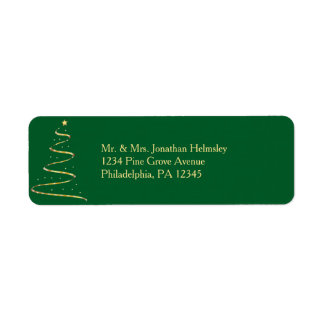 Christmas Tree Swirl Label