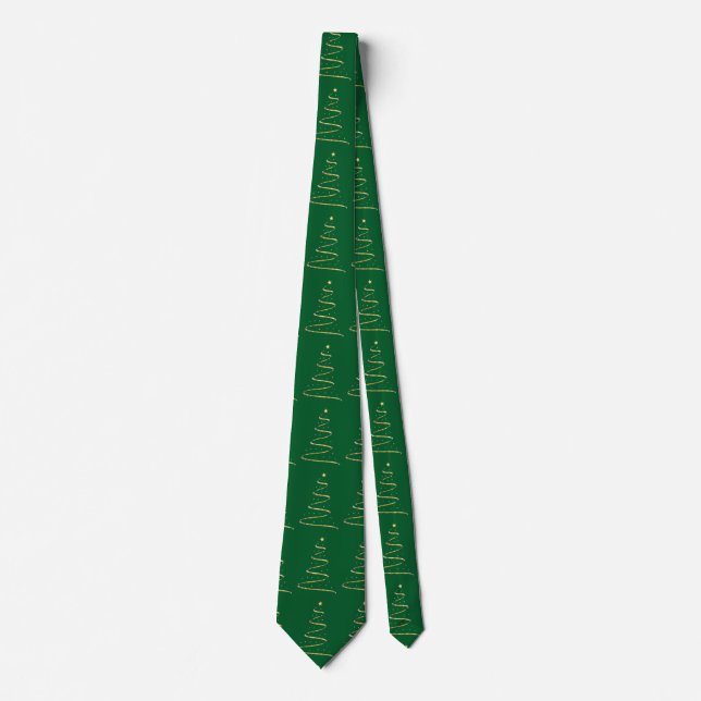 Christmas Tree Swirl Neck Tie (Front)