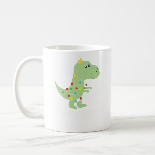 Christmas Tree T Rex Dinosaur Funny Gift Coffee Mug