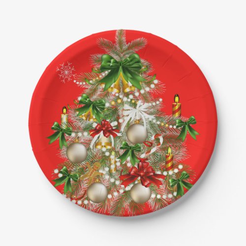 Christmas Tree Tableware Paper Plates