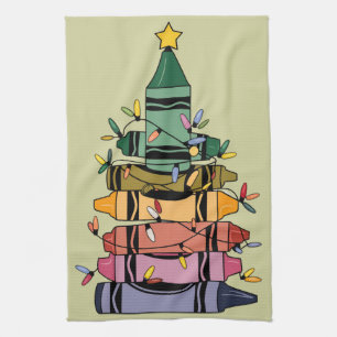 Christmas Tree Teacher Life Gift Teaching Kitchen Towel