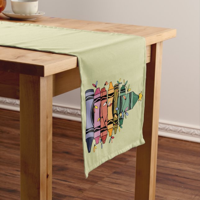 Christmas Tree Teacher Life Gift Teaching Short Table Runner (In Situ)