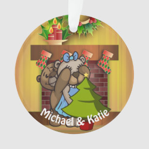 Christmas Tree Teddy Bear Surprise Ornament