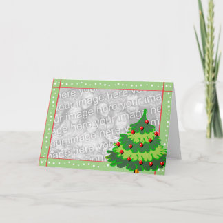 Christmas tree template card