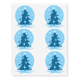 Christmas Tree Temporary Tattoo Holiday Skin Art