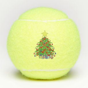 Christmas tree tennis balls