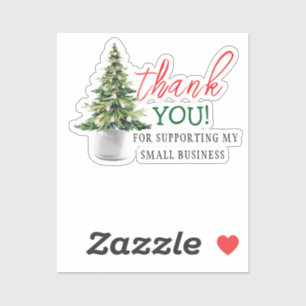 Christmas tree Thank you business bulk Sticker