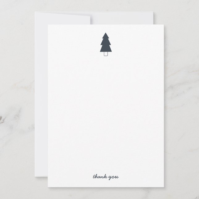 Christmas Tree Thanks Thank You Card (Front)