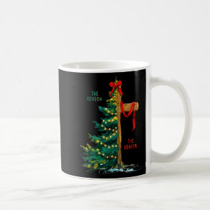Christmas Tree The Season Jesus Cross The Reason  Coffee Mug