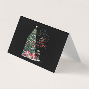 Christmas Tree The Season The Reason Business Card