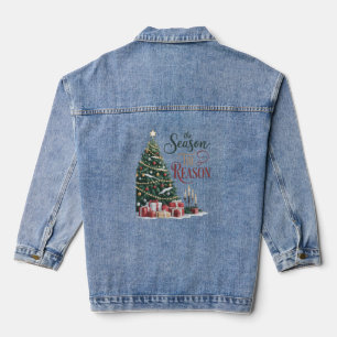 Christmas Tree The Season The Reason Denim Jacket