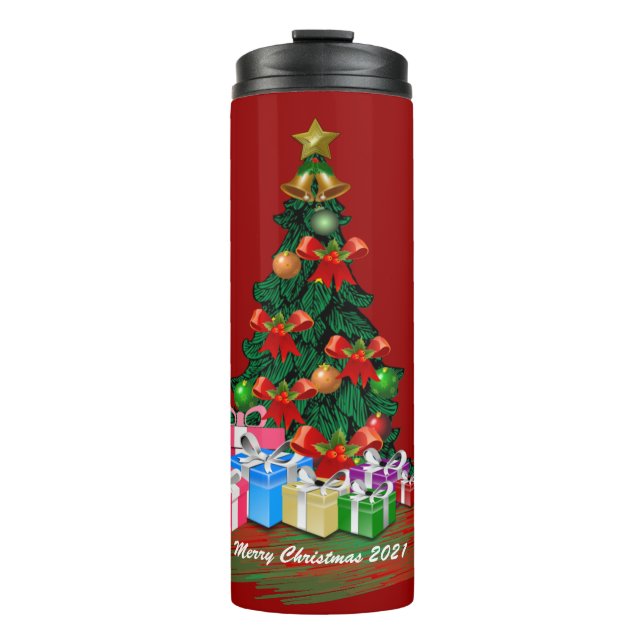Christmas Tree Thermal Tumbler (Front)