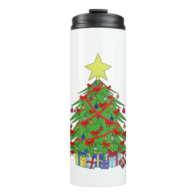 Christmas tree thermal tumbler (Front)