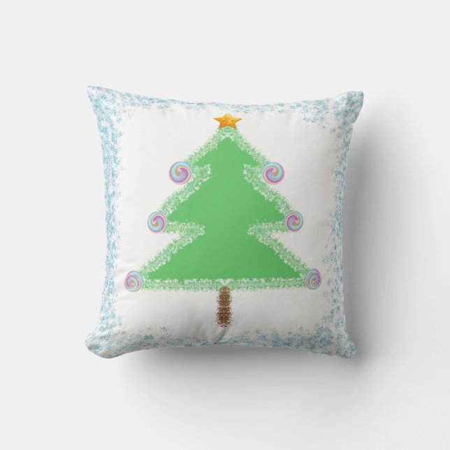 Christmas Tree Throw Cushion (Front)