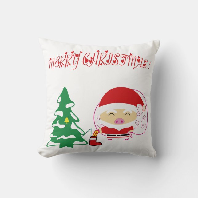 Christmas tree throw pillow (Front)