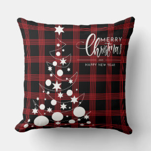 Christmas tree throw pillow