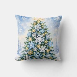 Christmas tree throw pillow