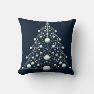 Christmas tree throw pillow