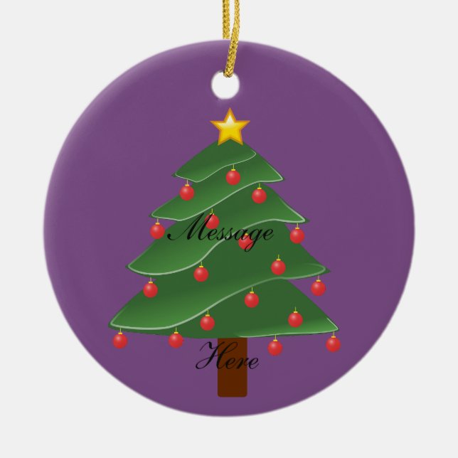 Christmas Tree Thunder_Cove Ceramic Ornament (Front)