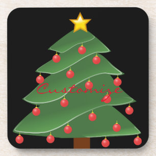 Christmas Tree Thunder_Cove Drink Coaster