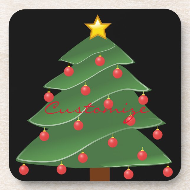 Christmas Tree Thunder_Cove Drink Coaster (Front)