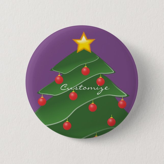 Christmas Tree Thunder_Cove Pinback Button (Front)