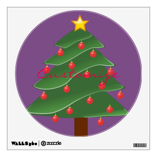 Christmas Tree Thunder_Cove Wall Sticker (Front)