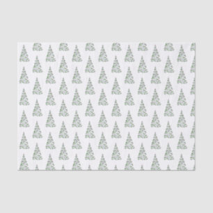 Christmas Tree Tissue Paper Watercolor Pattern