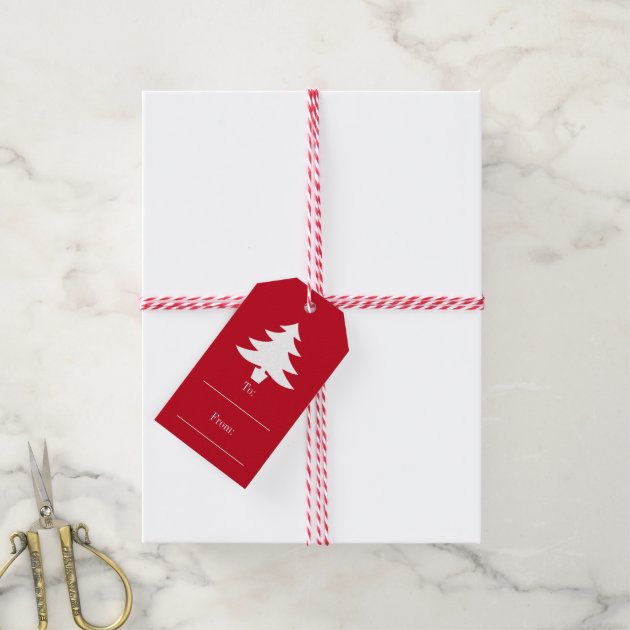 Christmas Tree To And From Gift Tags With String