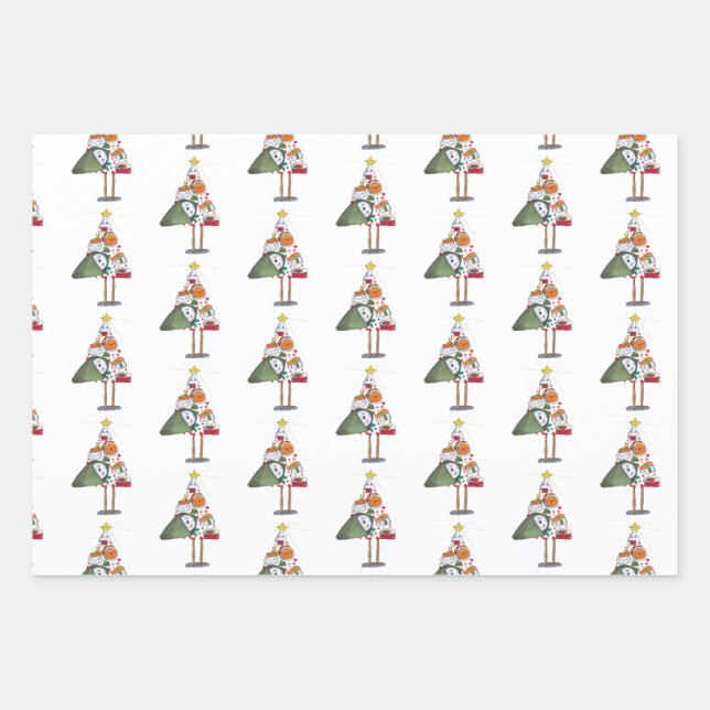 Christmas tree to eat it wrapping paper sheets (Front 3)