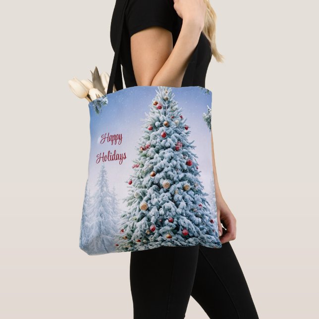 Christmas Tree Tote Bag (Close Up)